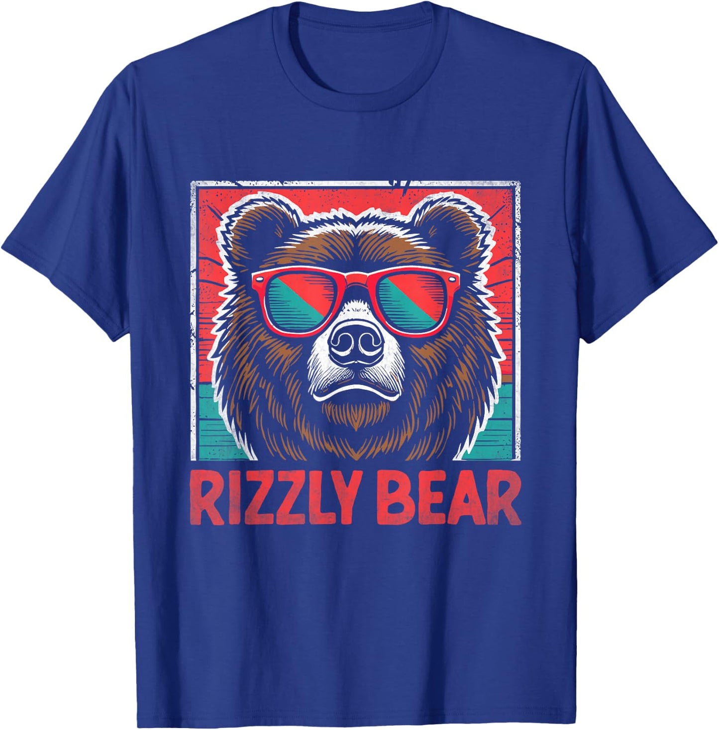 Rizzly Bear Cool Bear Wearing Sunglasses Rizz Boys T-Shirt - T-Shirt | Royal