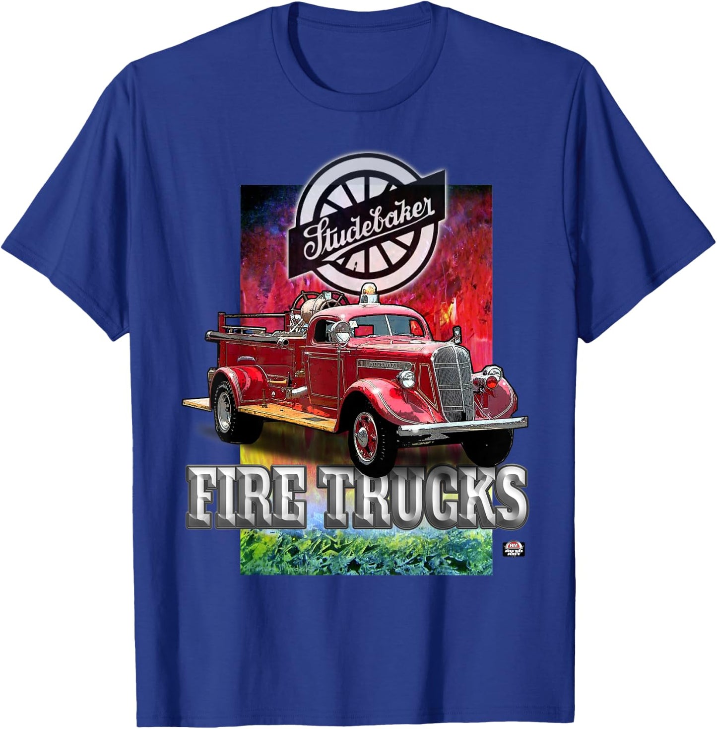 Classic restored Studebaker fire truck T-Shirt - T-Shirt | Royal