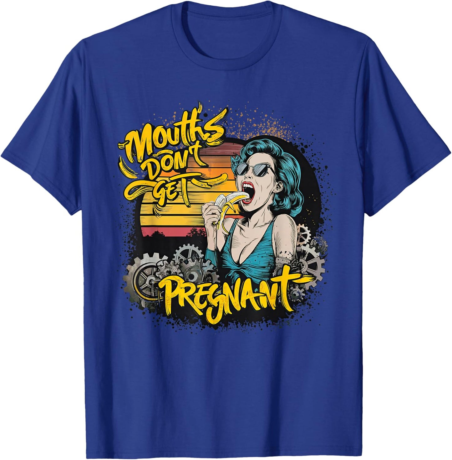 Münder Werden Nicht Schwanger Comic Woman Retro T-Shirt - T-Shirt | Royal