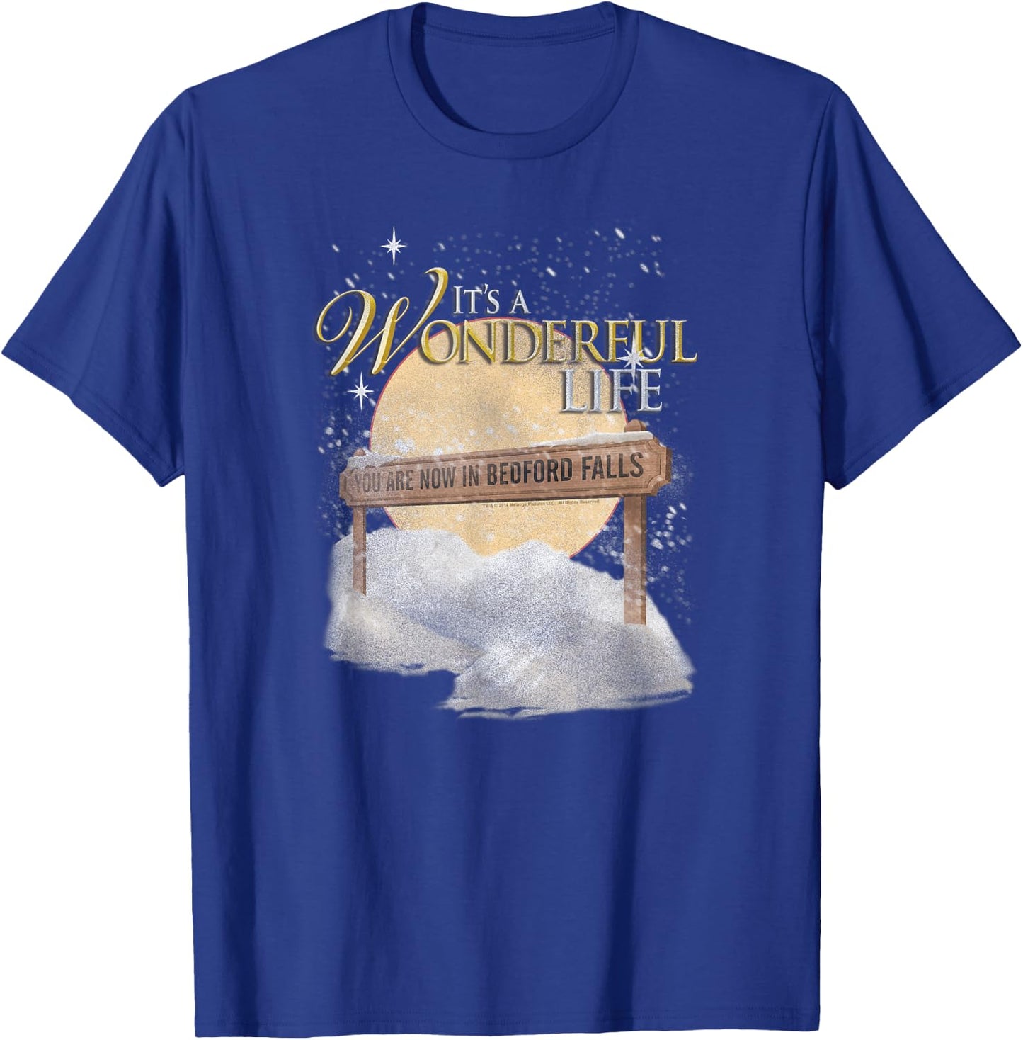 It's a Wonderful Life Wintery Sign T-Shirt - T-Shirt | Royal