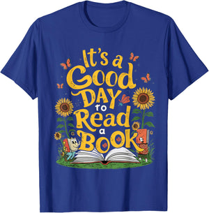 Student It's A Good Day to Read a Book Back to School T-Shirt - T-Shirt | Royal