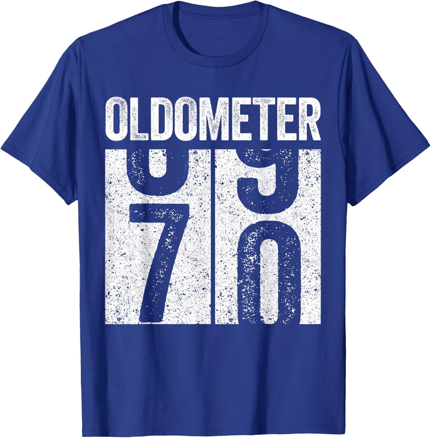 Oldometer 70 Shirt Men Women 70th Birthday T-Shirt - T-Shirt | Royal