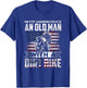 Never Underestimate an Old man with a Dirt Bike - Motocross T-Shirt - T-Shirt | Royal