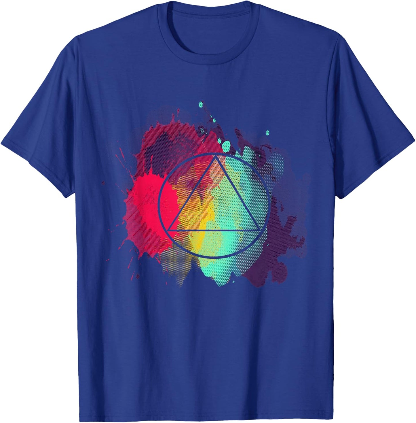 Sober Recover Sobriety Splash AA Alcoholic Abstinence T-Shirt - T-Shirt | Royal