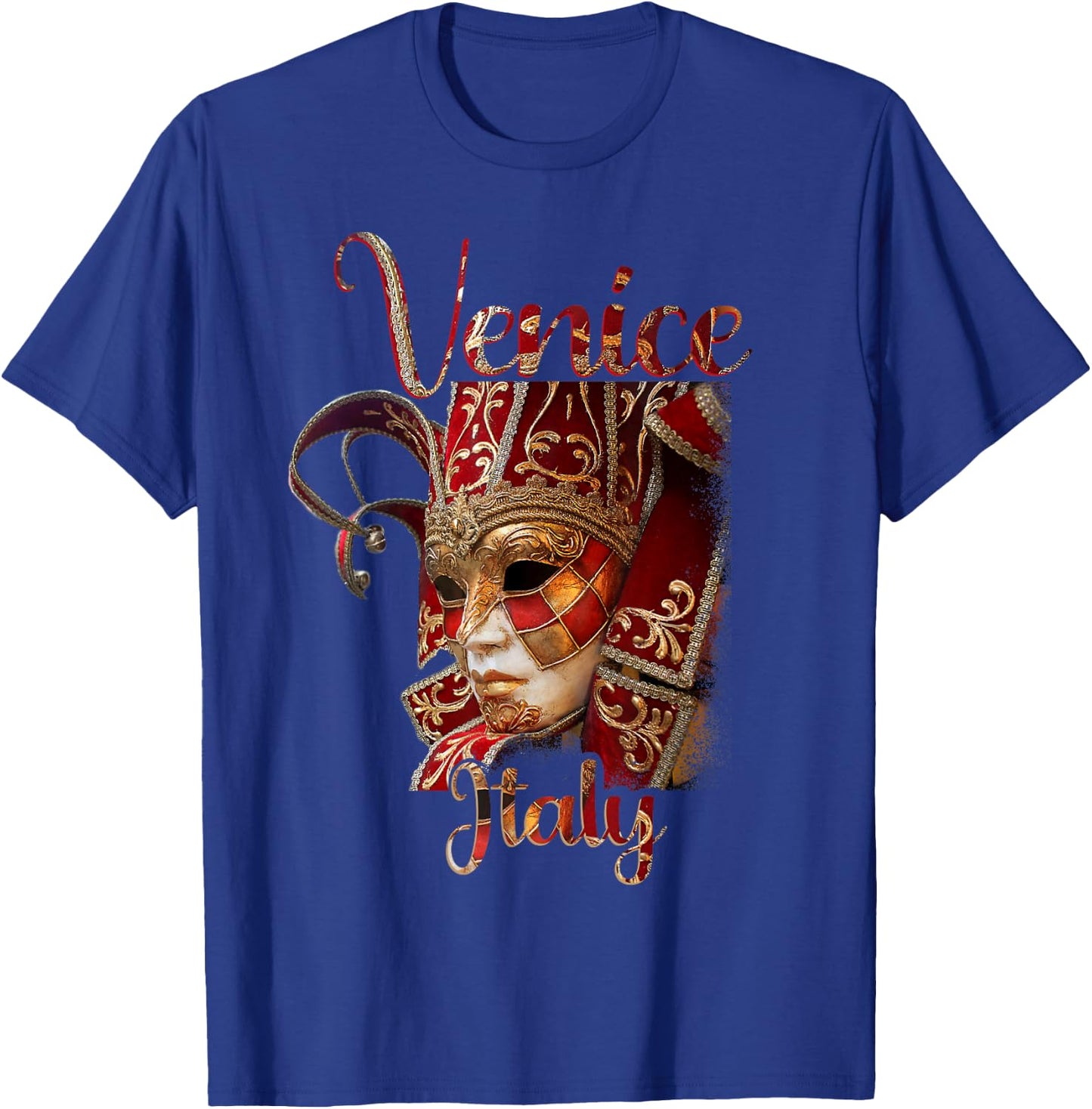 Venice Italy - Venezia Italia, Venetian Carnival Mask T-Shirt - T-Shirt | Royal