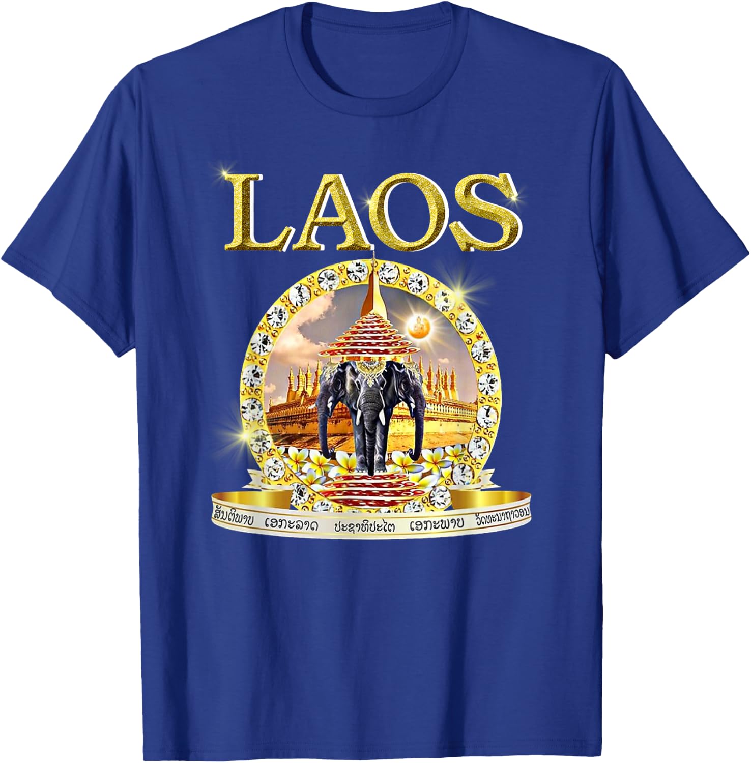 Laotian 3 Headed Elephant Erawan Buddhist Laos T-Shirt - T-Shirt | Royal