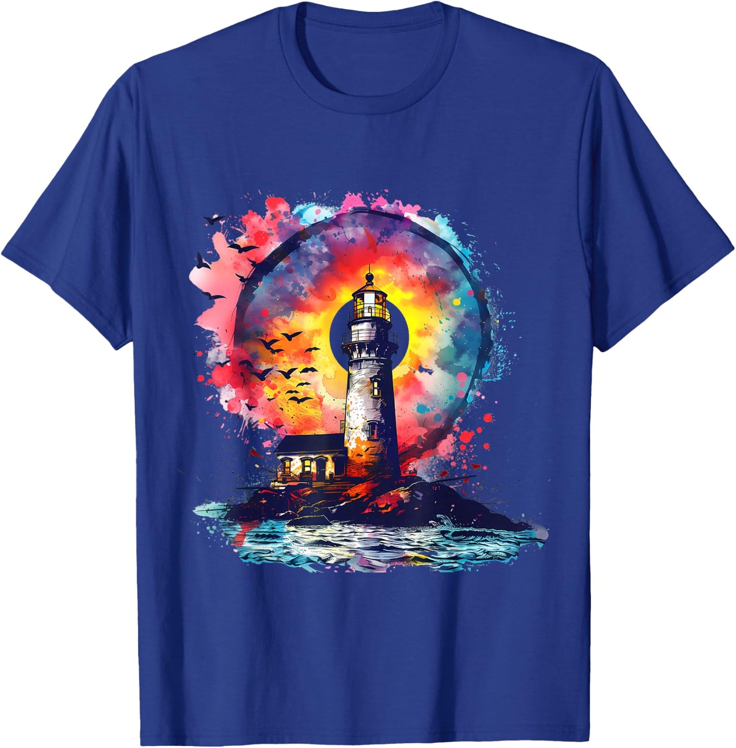 Light House Seaside House Sailing Boating Sea Lighthouse T-Shirt - T-Shirt | Royal