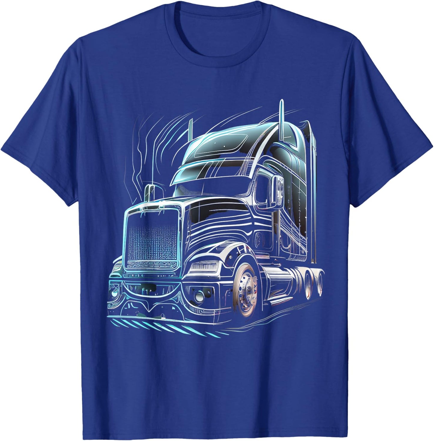 Truck Driver 18 Wheeler Trucker Gift T-Shirt - T-Shirt | Royal