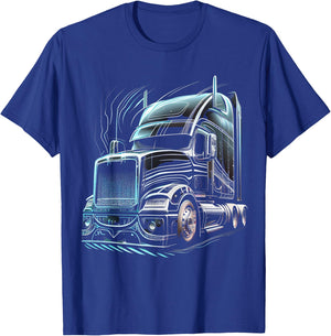 Truck Driver 18 Wheeler Trucker Gift T-Shirt - T-Shirt | Royal
