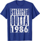 Straight Outta 1986 36th Birthday Shirt 36 Years Old Vintage T-Shirt - T-Shirt | Royal