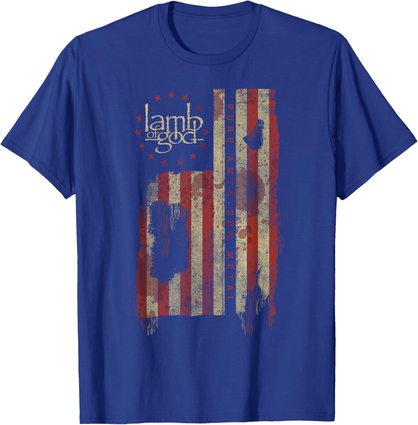 Lamb of God – Pure American Metal Flag Small T-Shirt - T-Shirt | Royal
