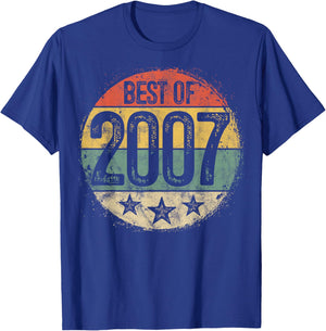 Best Of 2007 18th Birthday Gifts Women 18 Year Old T-Shirt - T-Shirt | Royal