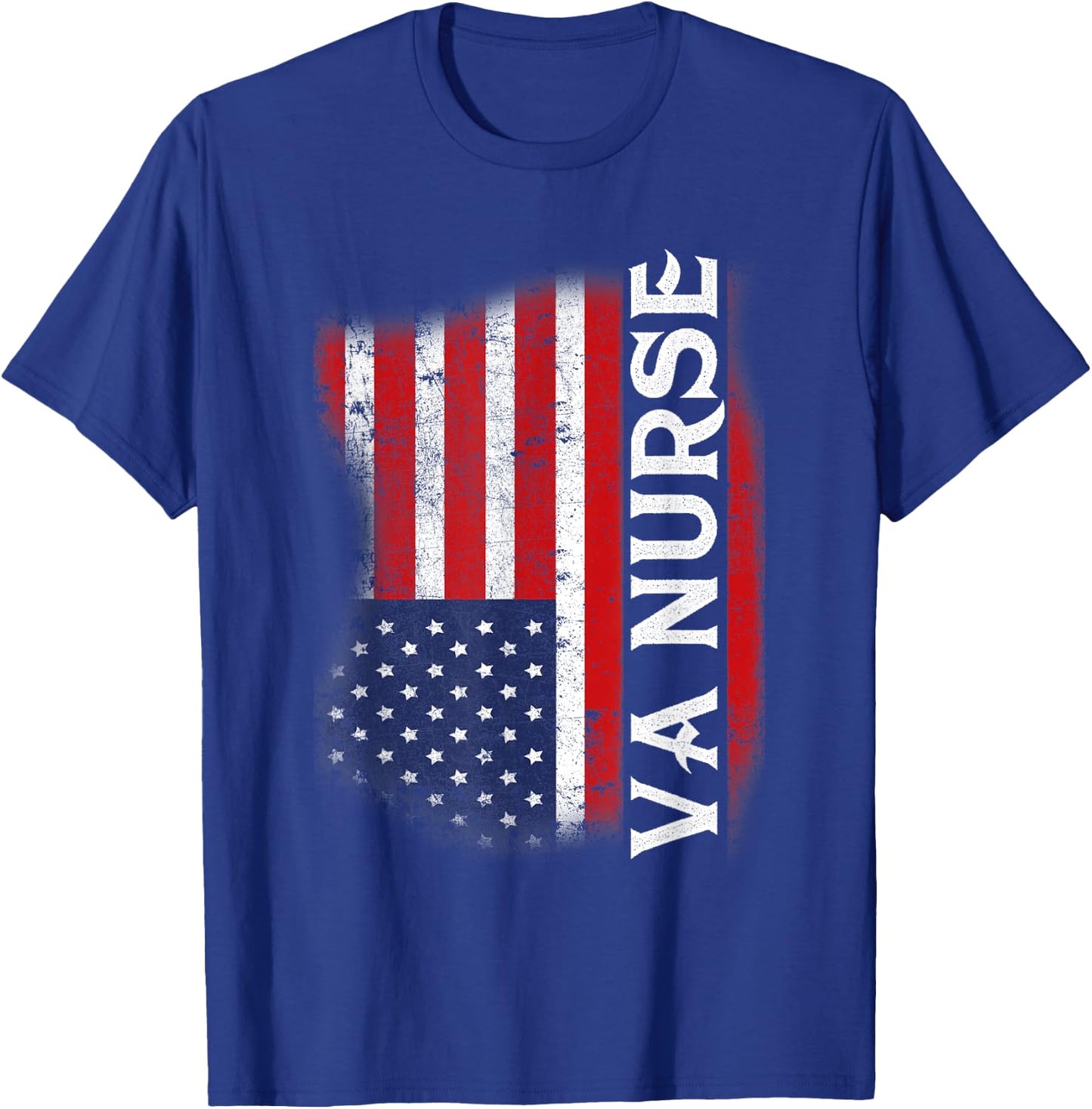 Veteran American USA Flag VA Nurse T-Shirt - T-Shirt | Royal