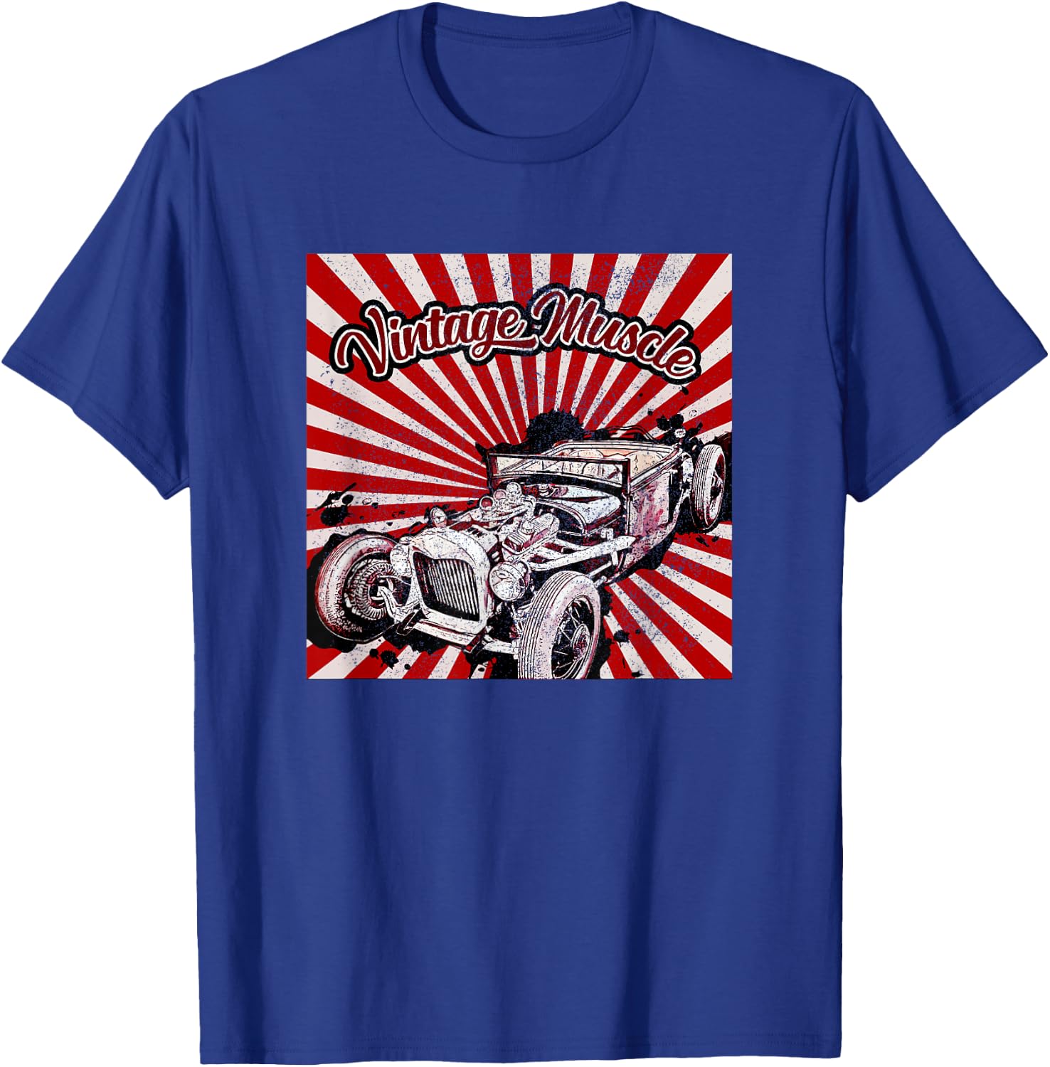 Vintage Muscle Car Roadster T-Shirt - T-Shirt | Royal
