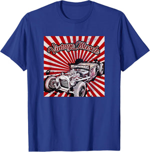 Vintage Muscle Car Roadster T-Shirt - T-Shirt | Royal