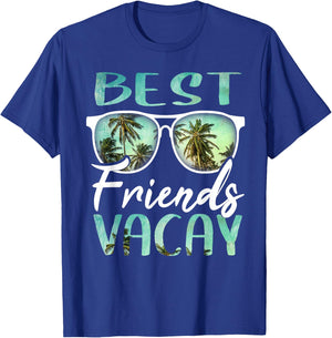 Best Friends Vacay Vacation Squad Group Cruise Drinking Fun T-Shirt - T-Shirt | Royal