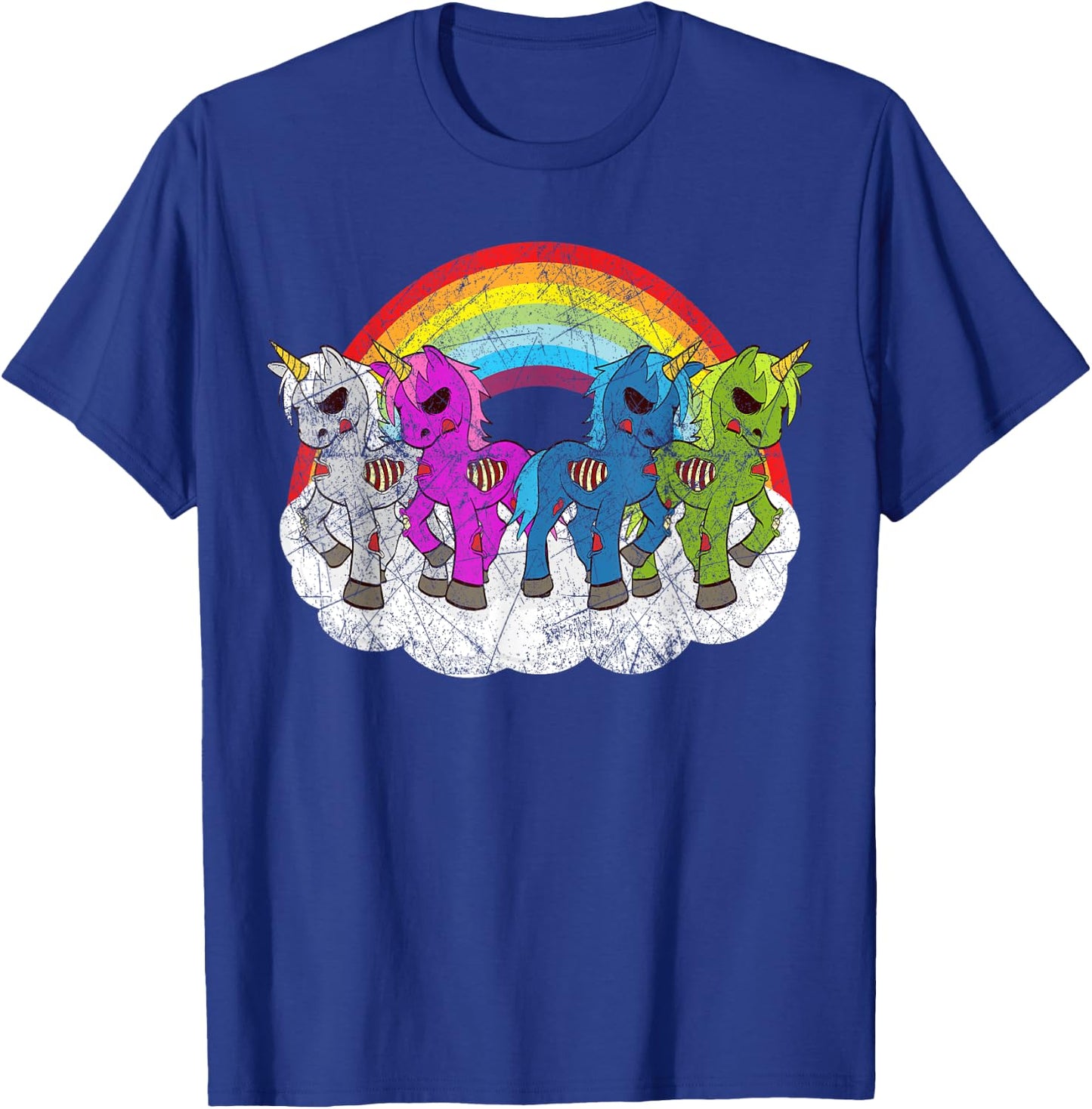Zombie Unicorn Apocalypse Mythical Creatures Halloween Zombies T-Shirt - T-Shirt | Royal