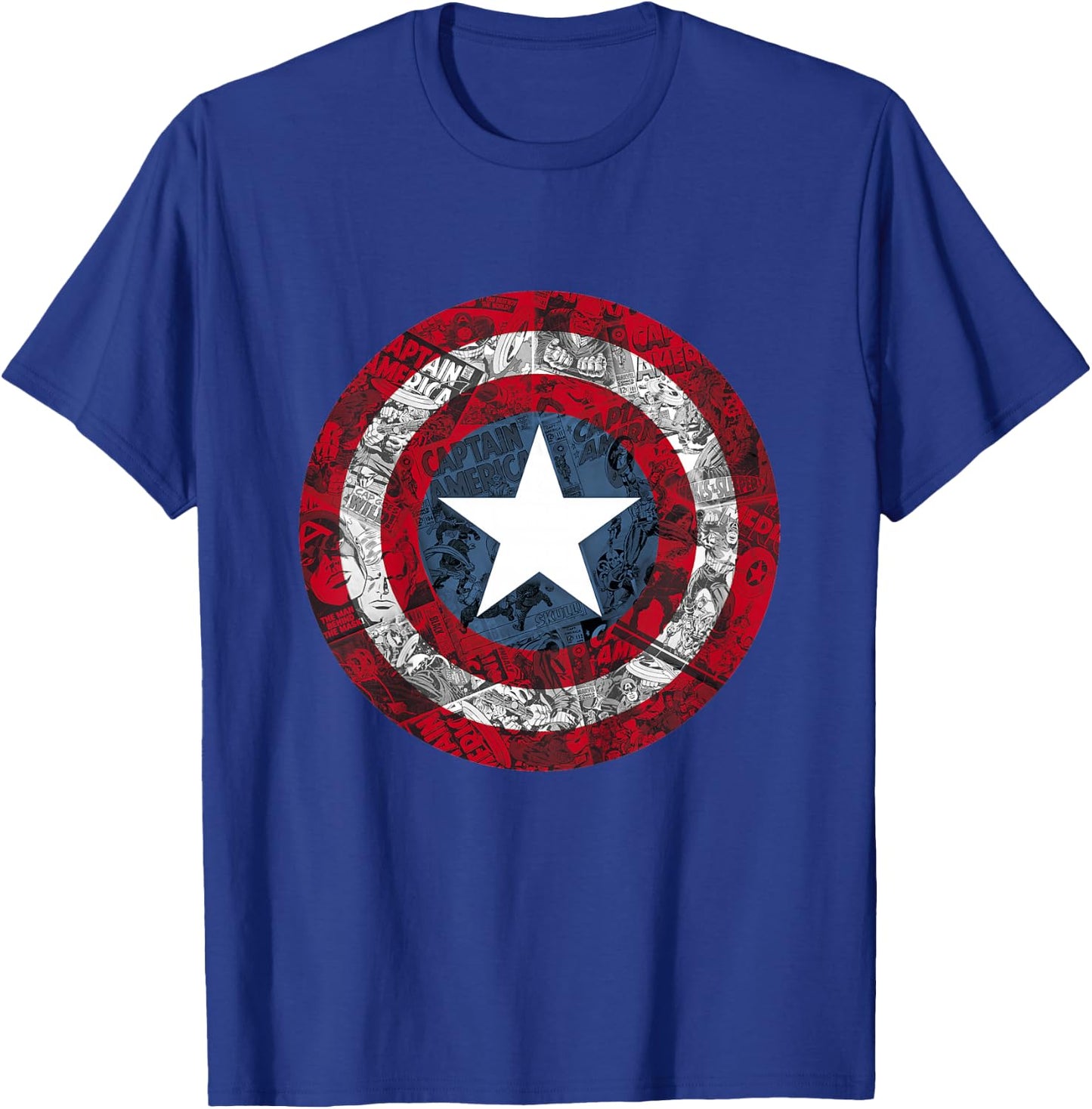 Kids Marvel Captain America Avengers Shield Comic Kids T-Shirt - T-Shirt | Royal