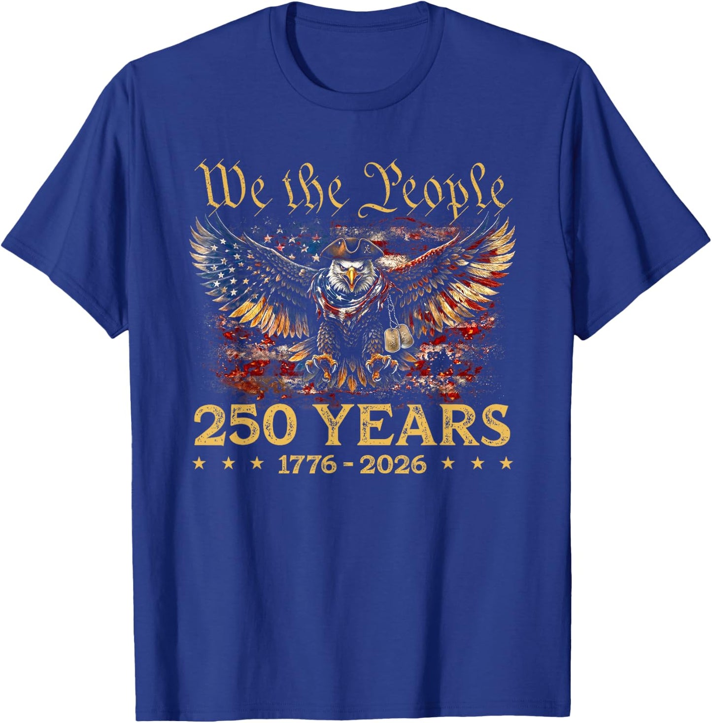 250 Years American 250th Anniversary 4th of July 1776-2026 T-Shirt - T-Shirt | Royal