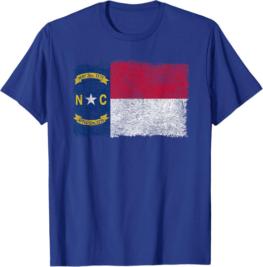 State of North Carolina Flag T-Shirt - T-Shirt | Royal
