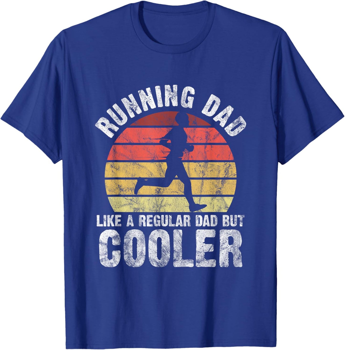 Biathlon Runner Marathon Running Dad Father's Day Gift T-Shirt - T-Shirt | Royal