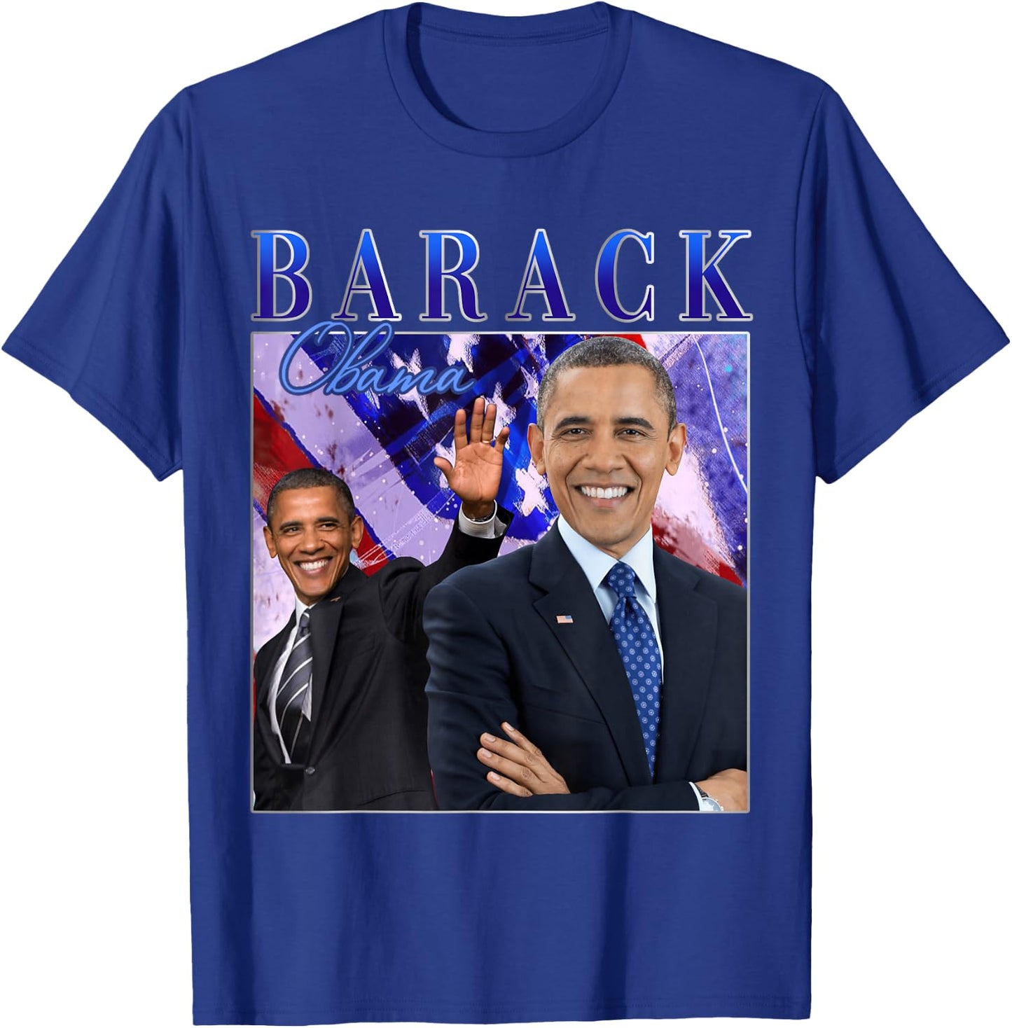 Barack Obama Retro Vintage Style T-Shirt - T-Shirt | Royal