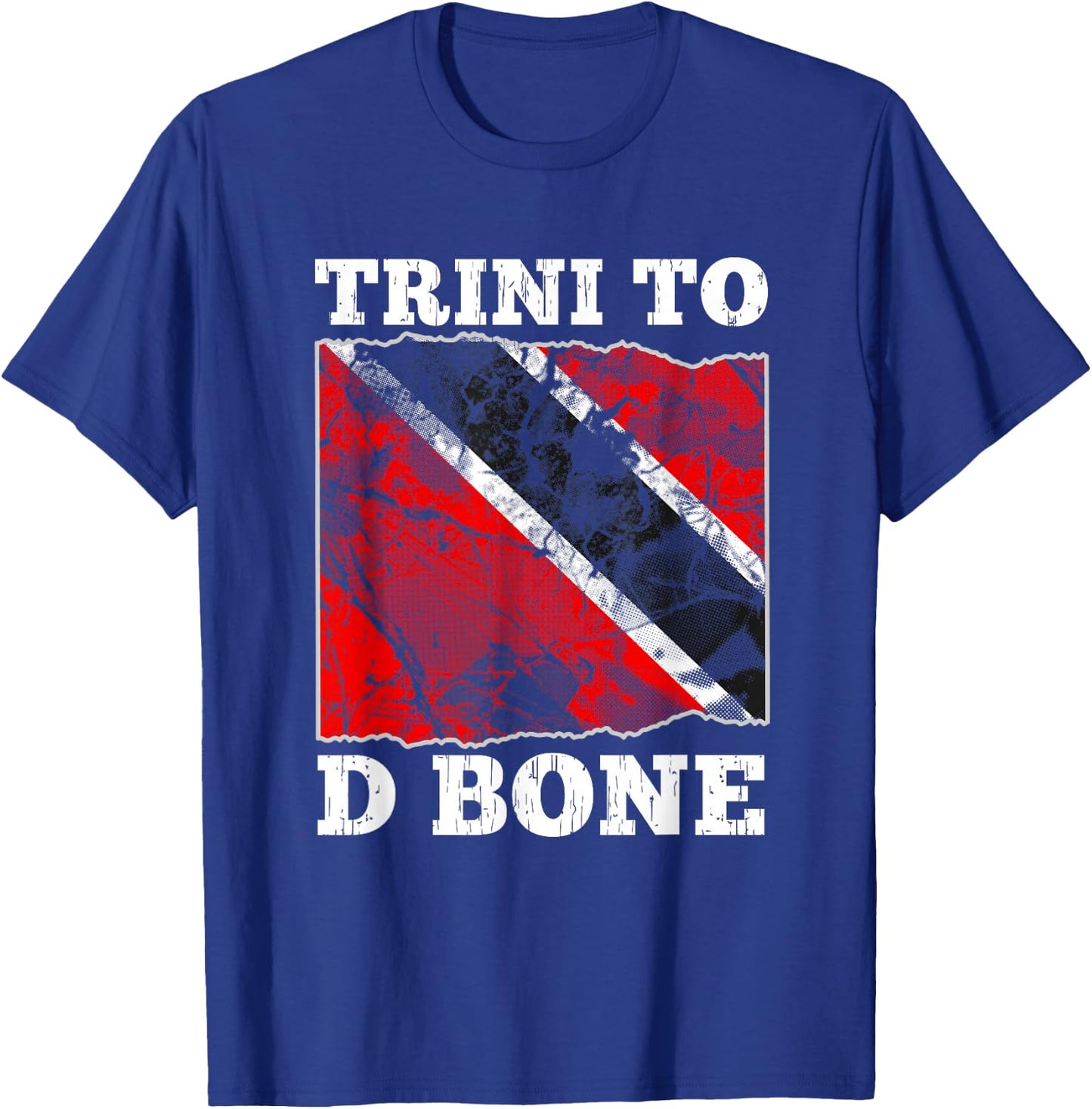 Trinidad and Tobago Flag Trini To D Bone Graphic T-Shirt - T-Shirt | Royal