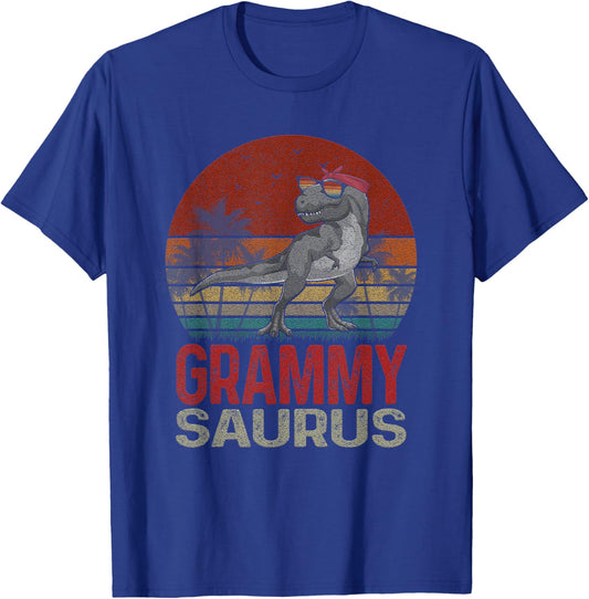 Grammysaurus T Rex Dinosaur Grammy Saurus Family Matching T-Shirt - T-Shirt | Royal