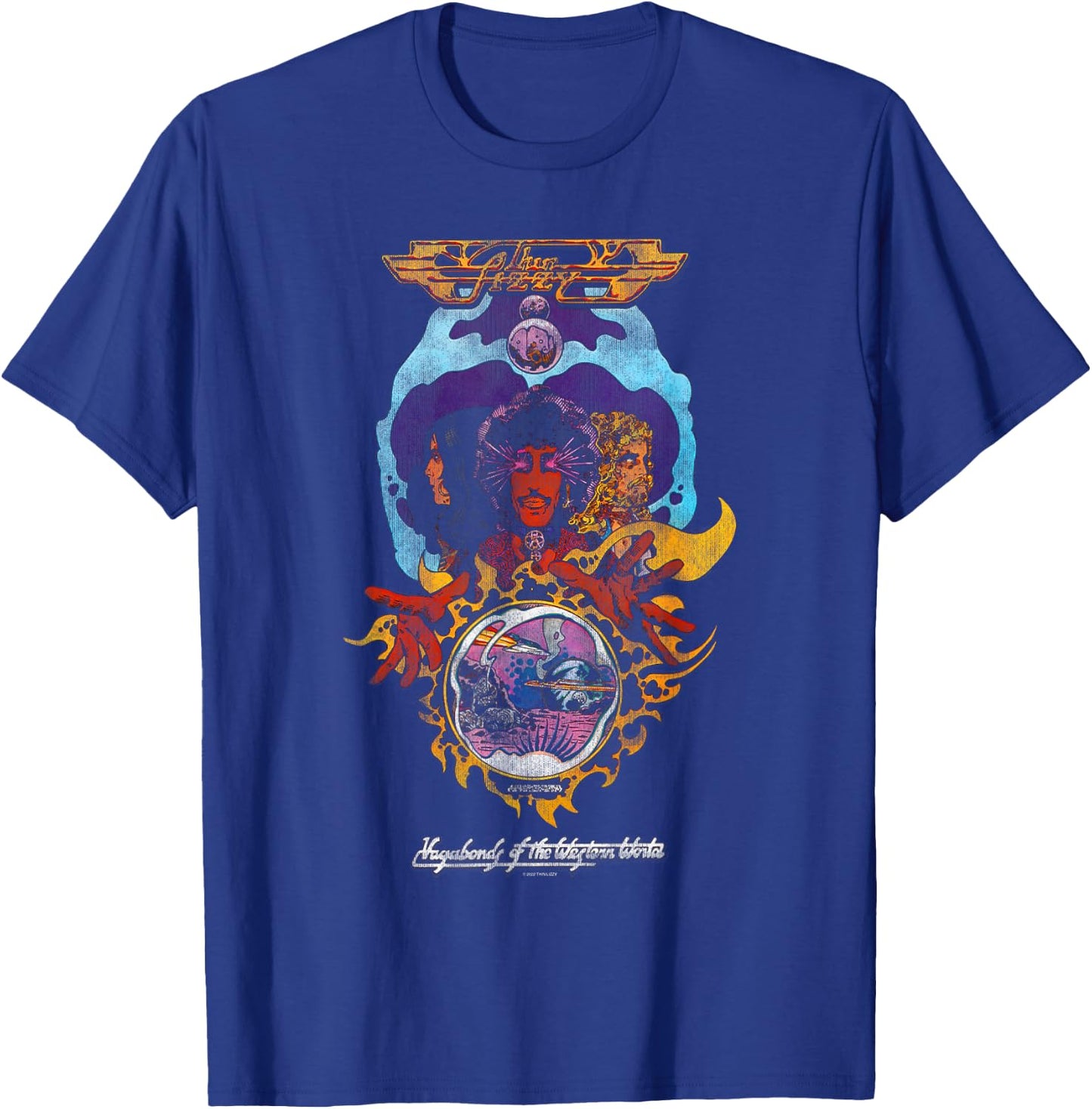 Thin Lizzy Official Thin Lizzy-Vagabonds ,Black T-Shirt - T-Shirt | Royal