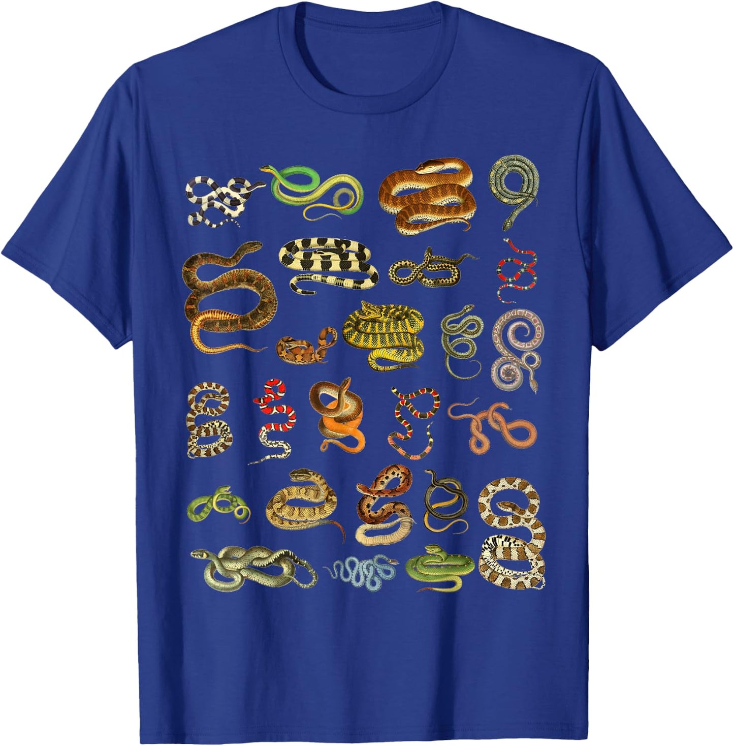 Types Of Snakes Educational Herpetologist Kids Boys Girls T-Shirt - T-Shirt | Royal