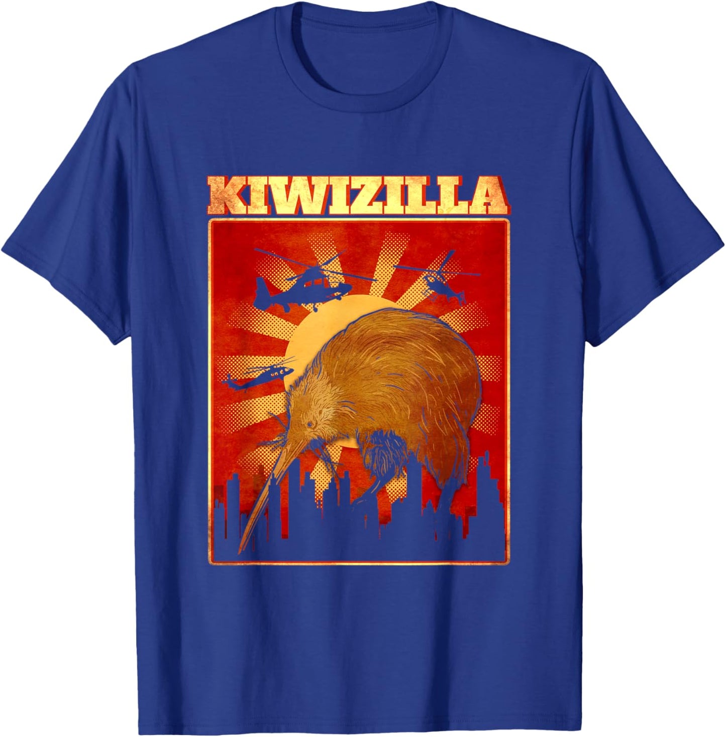 Kiwi Bird Bird Lover Kiwizilla T-Shirt - T-Shirt | Royal