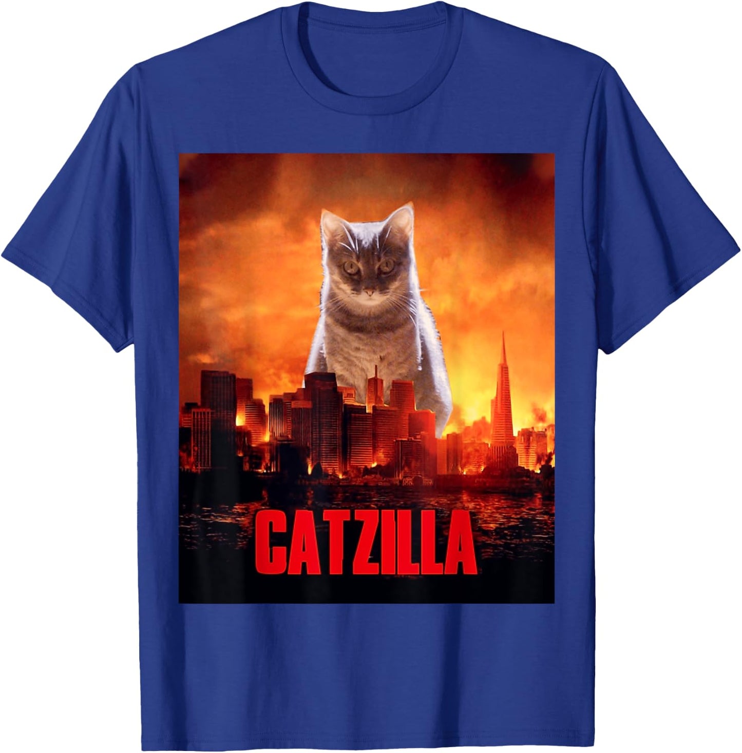 Catzilla Cat Kitten Lover T-Shirt - T-Shirt | Royal