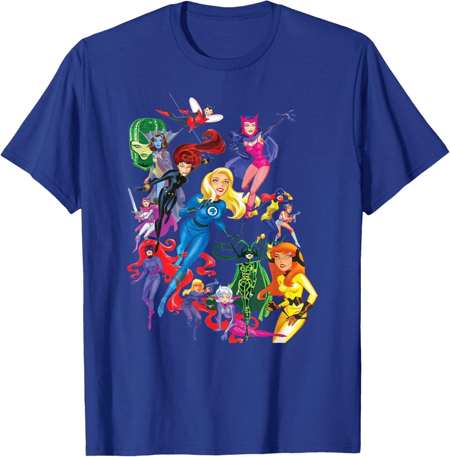 Women of Marvel Female Super Heroes T-Shirt - T-Shirt | Royal