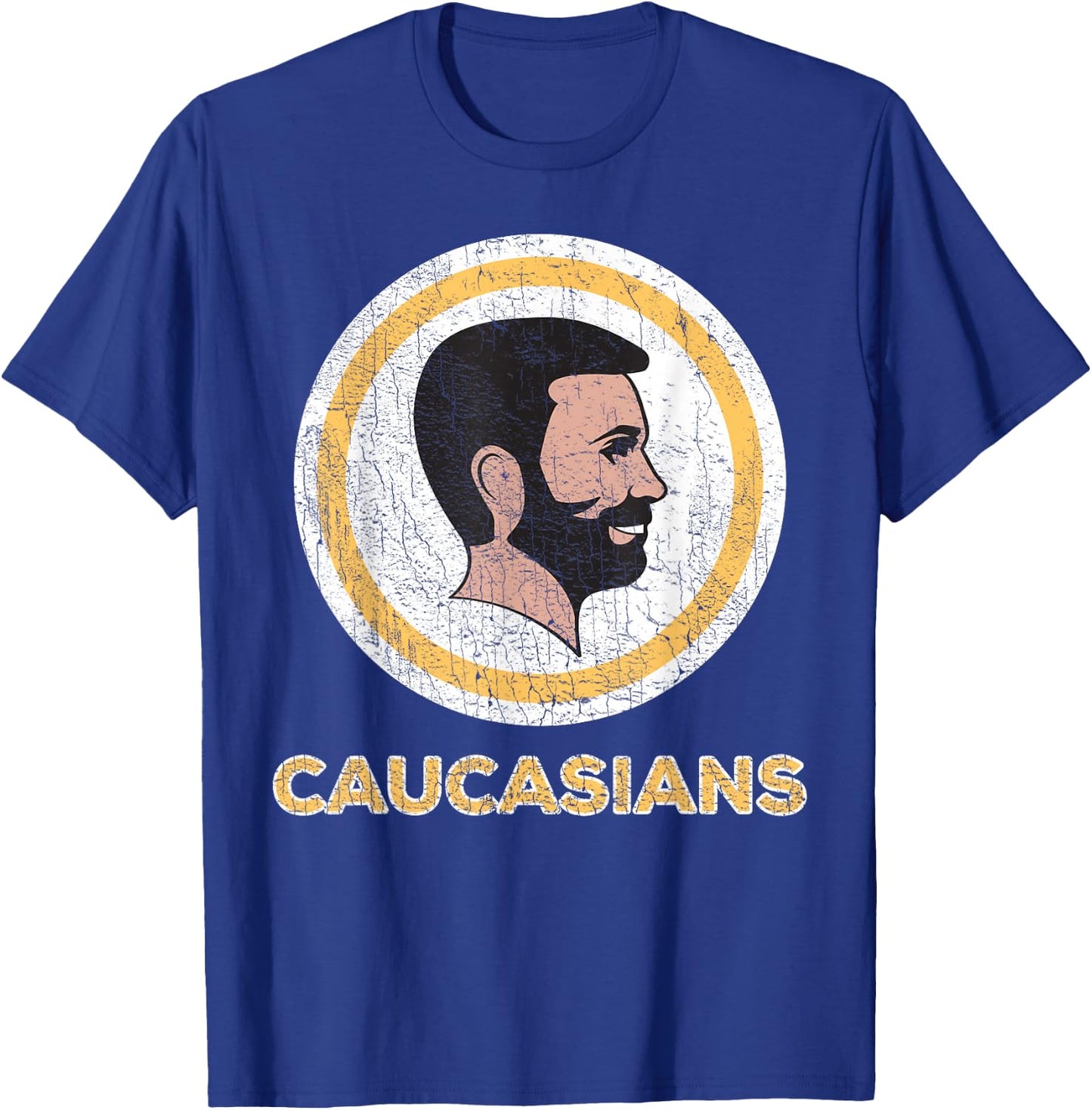 Caucasian Caucasians Pride Vintage Funny Shirt T-Shirt - T-Shirt | Royal