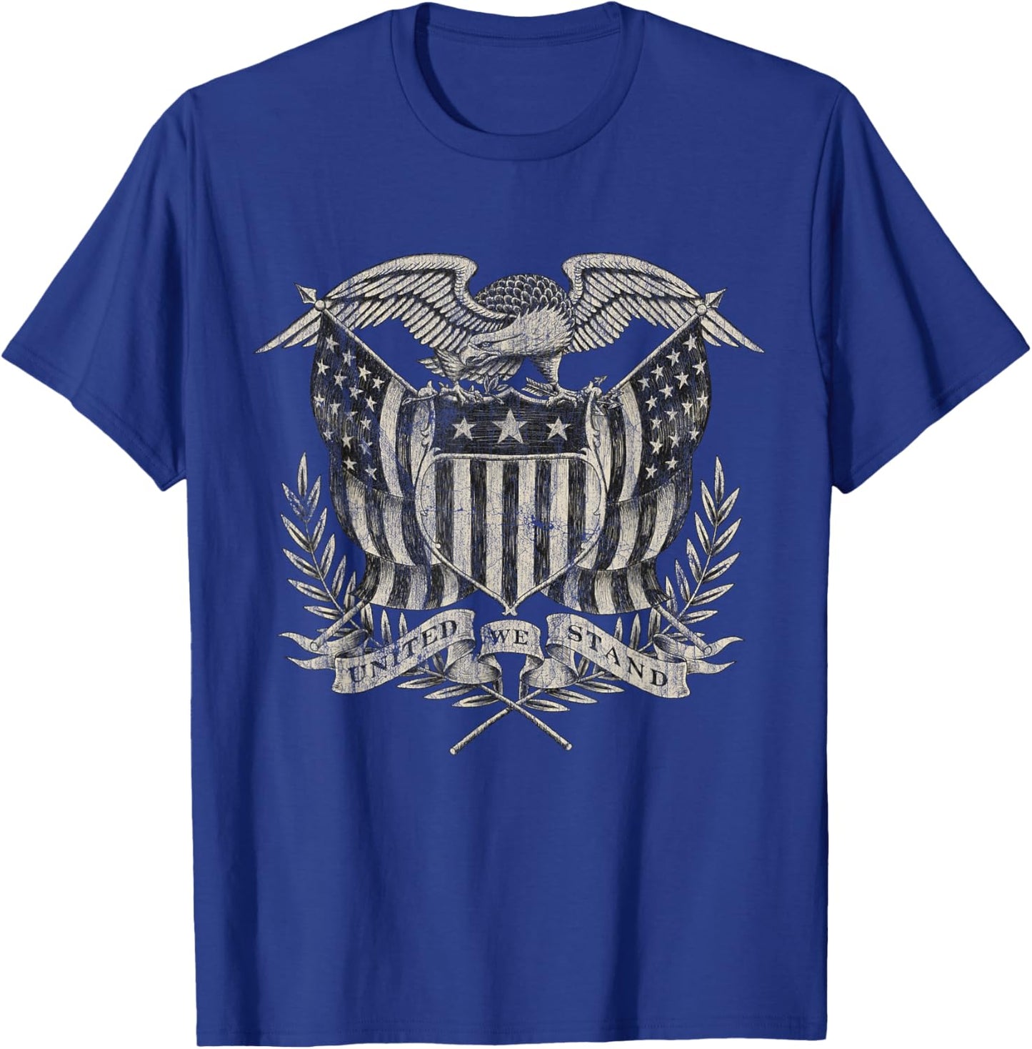 Vintage Liberty Eagle American Flag 1776 4th of July USA T-Shirt - T-Shirt | Royal