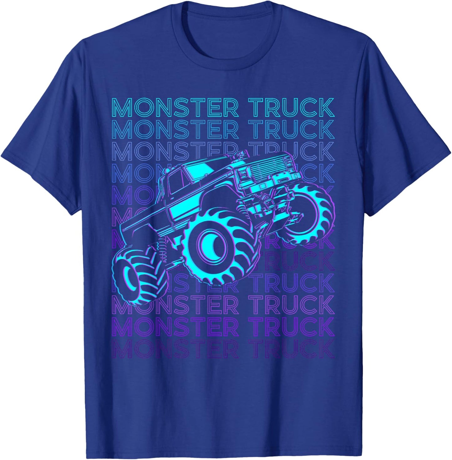 Monster Truck Retro T-Shirt - T-Shirt | Royal