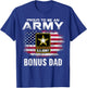 Proud To Be An Army Bonus Dad With American Flag Veteran Women Kids Men T-Shirt - T-Shirt | Royal