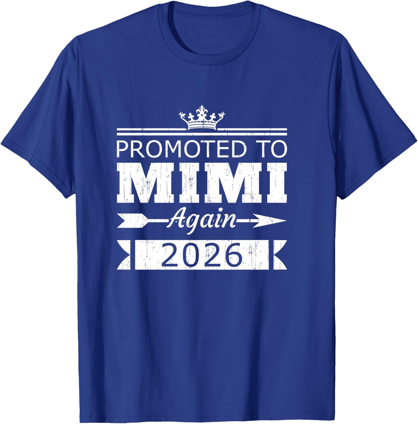 Promoted to Mimi Again 2026 Grandma Reveal Vintage T-Shirt - T-Shirt | Royal