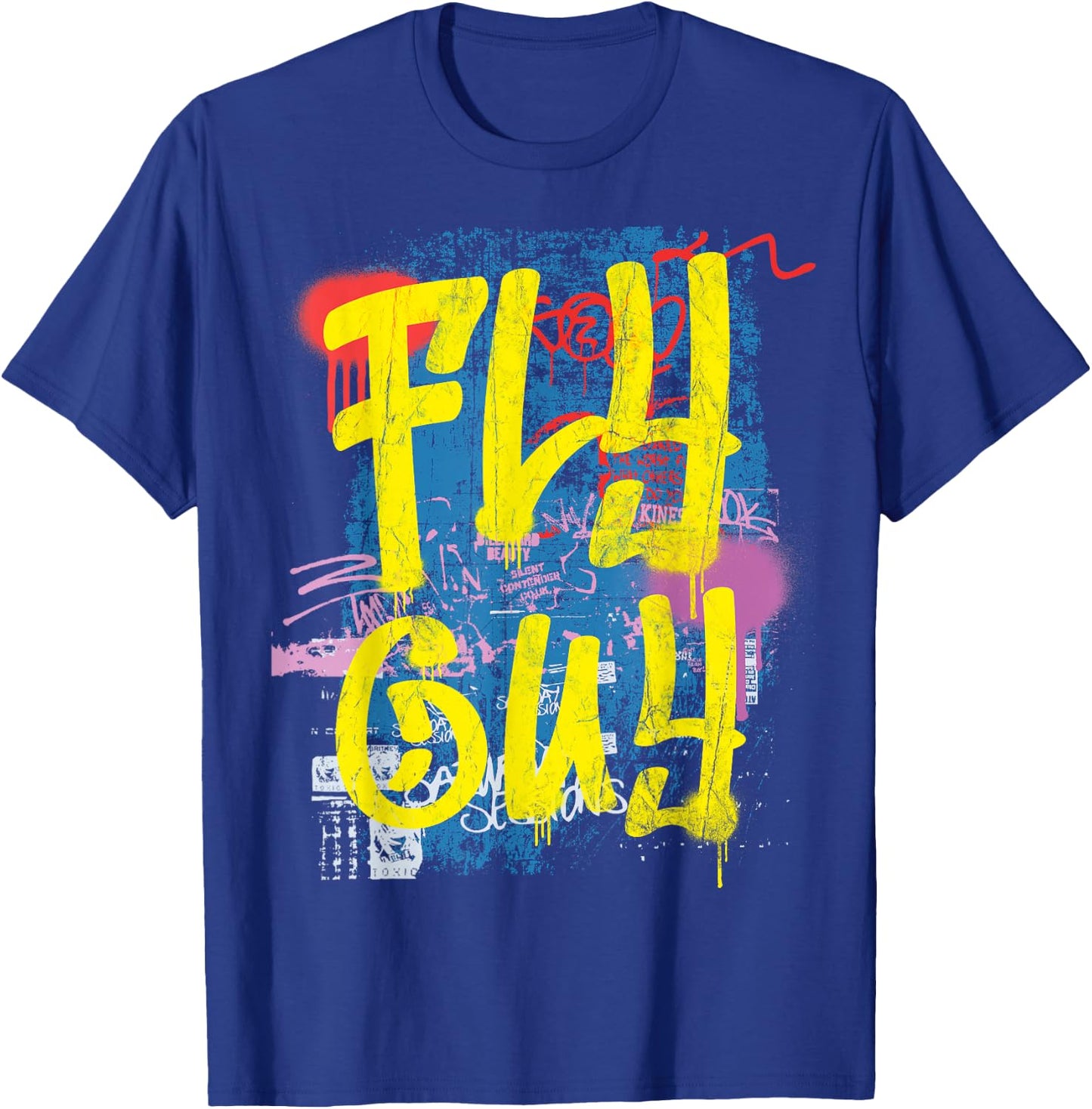 Fly Guy 80s 90s Rap B-Boy Old School Hip Hop Graffiti T-Shirt - T-Shirt | Royal