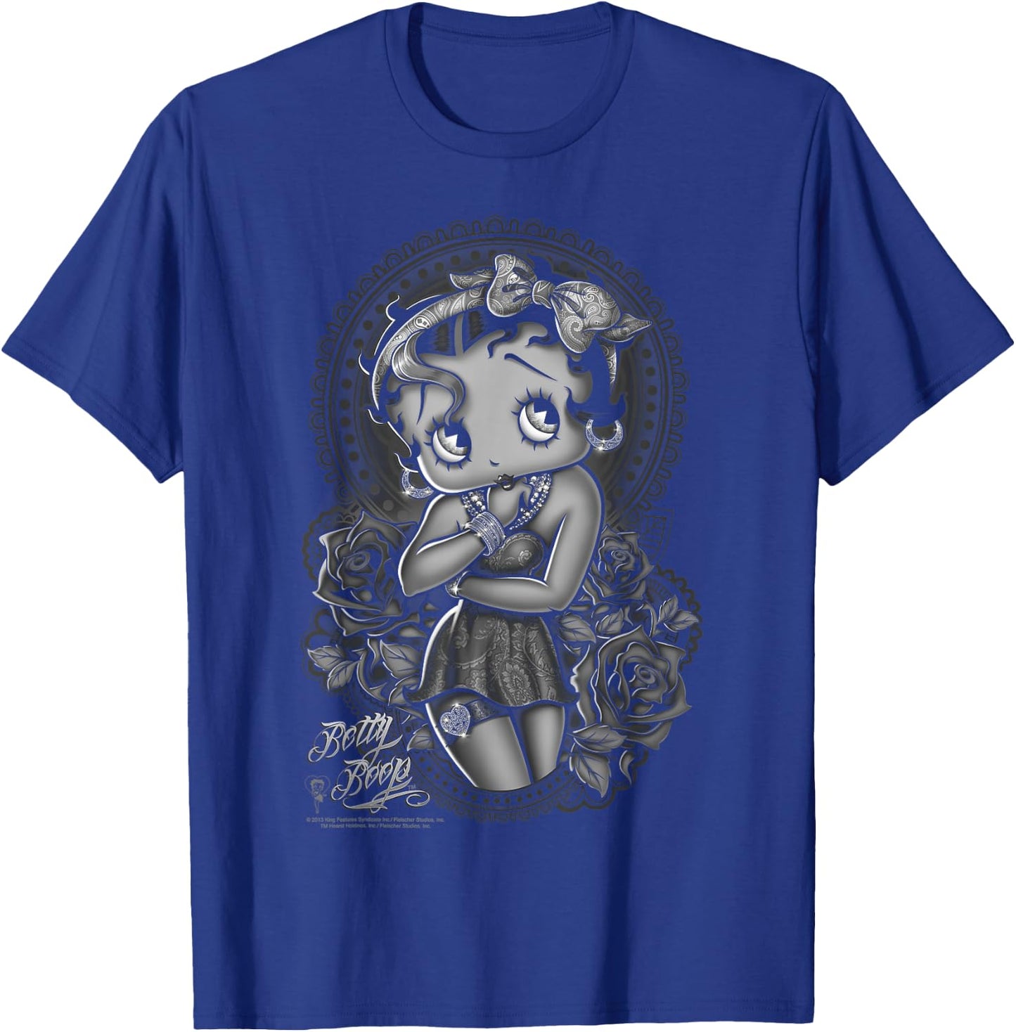 Betty Boop Fashion Roses T-Shirt - T-Shirt | Royal