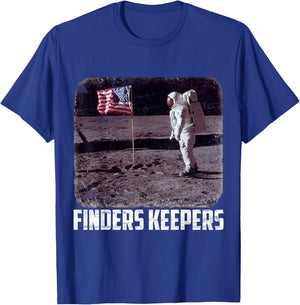 Finders Keepers Moon Landing 50th Anniversary American T-Shirt - T-Shirt | Royal