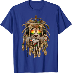 Rastafarian clothing and Reggae apparel with Reggae Lion T-Shirt - T-Shirt | Royal