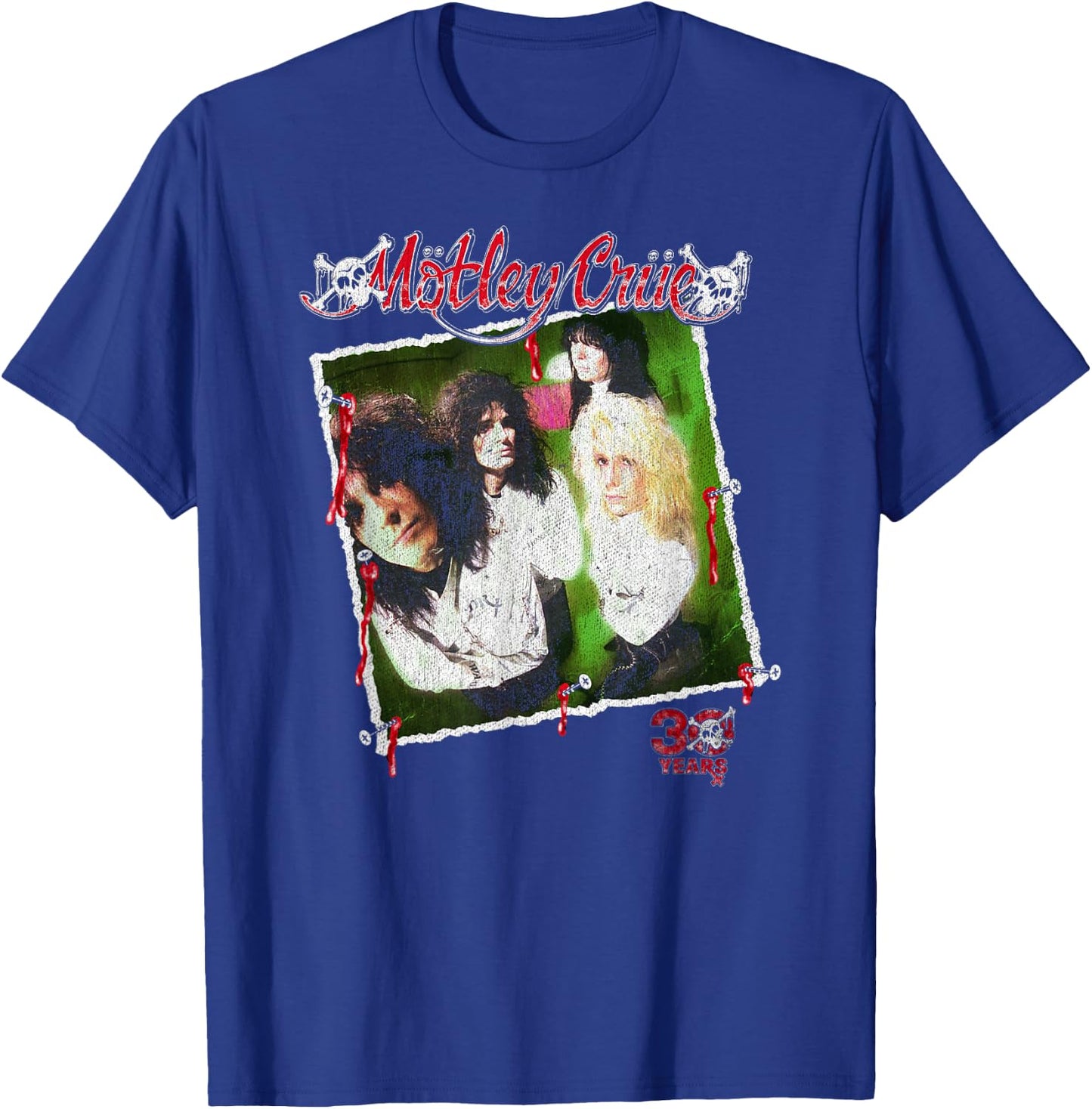 Mötley Crüe – Retro Vintage 30 Years Dr. Feelgood Photo T-Shirt - T-Shirt | Royal