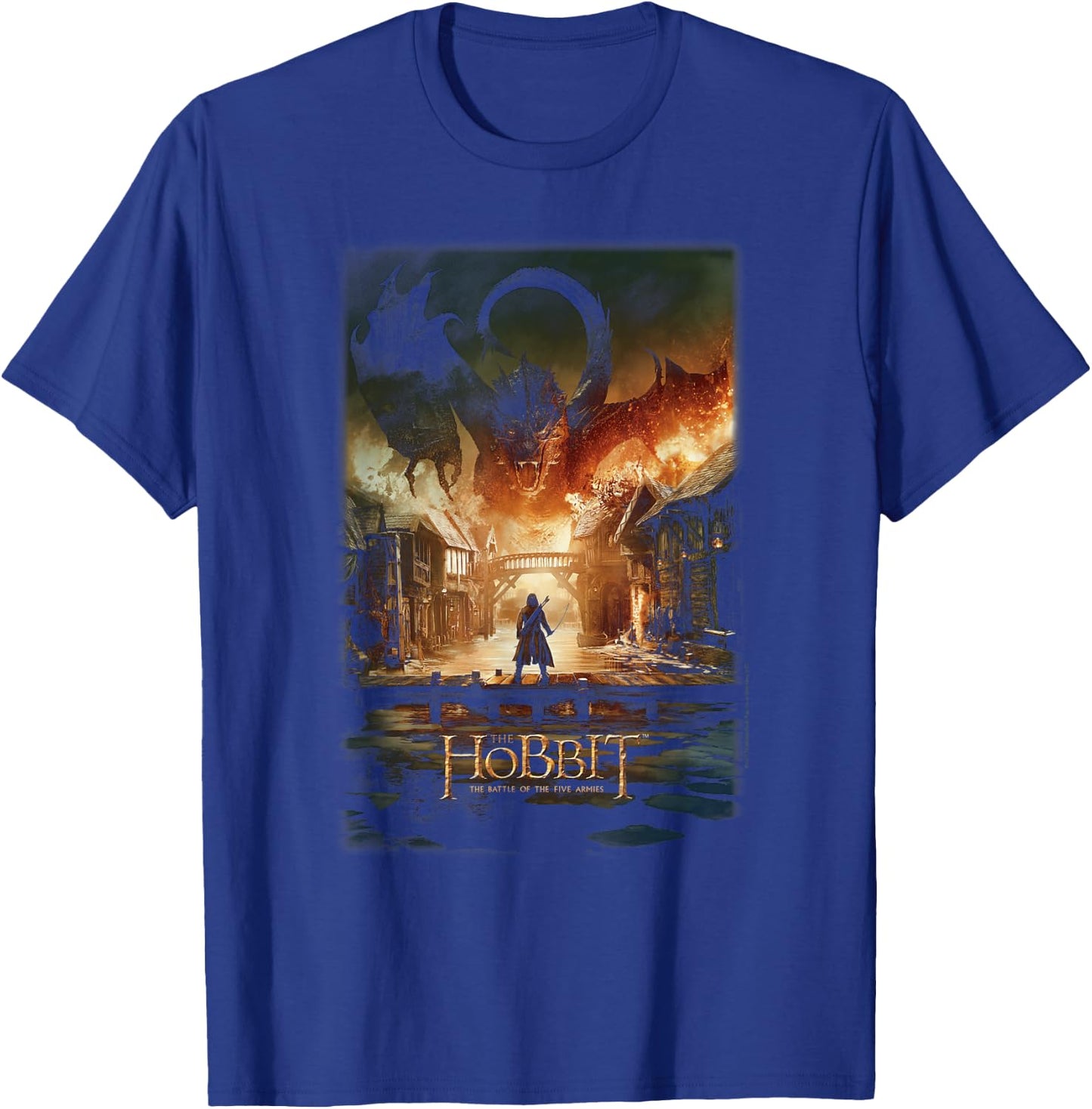 Hobbit Smaug Poster Black T-Shirt - T-Shirt | Royal