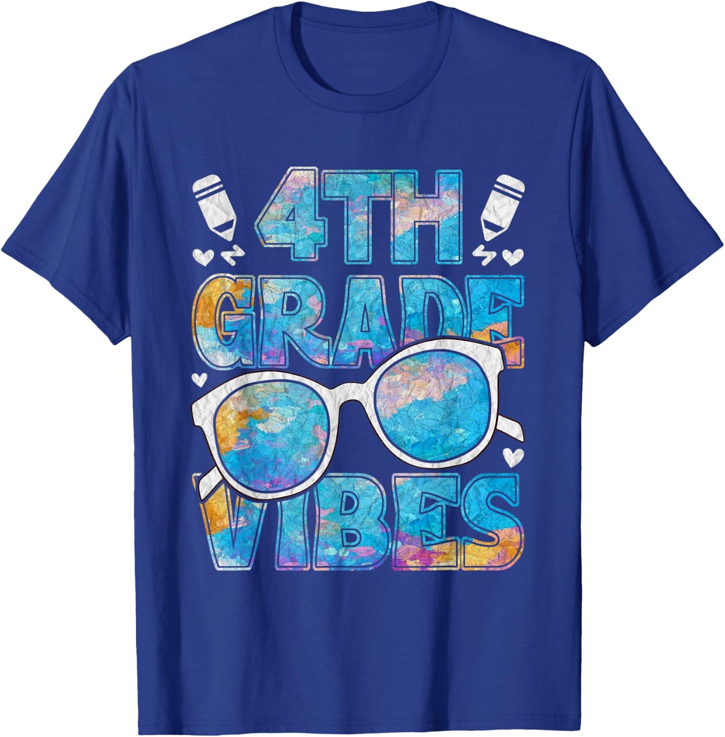Back To School 4th Grade Vibes First Day Of School Teacher T-Shirt - T-Shirt | Royal