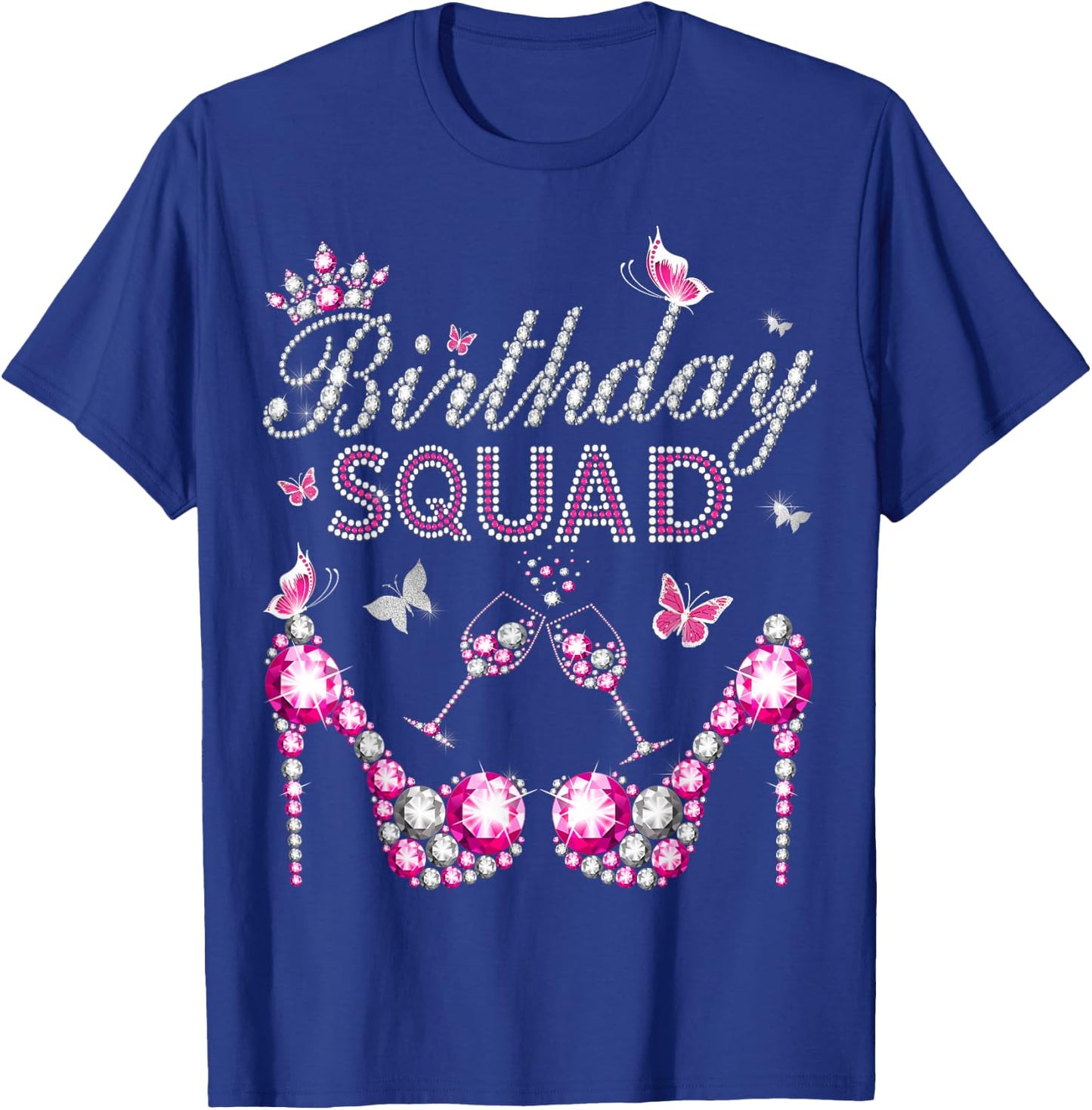 Entourage Birthday Squad Girls' Crown Heels (NO Stones) T-Shirt - T-Shirt | Royal