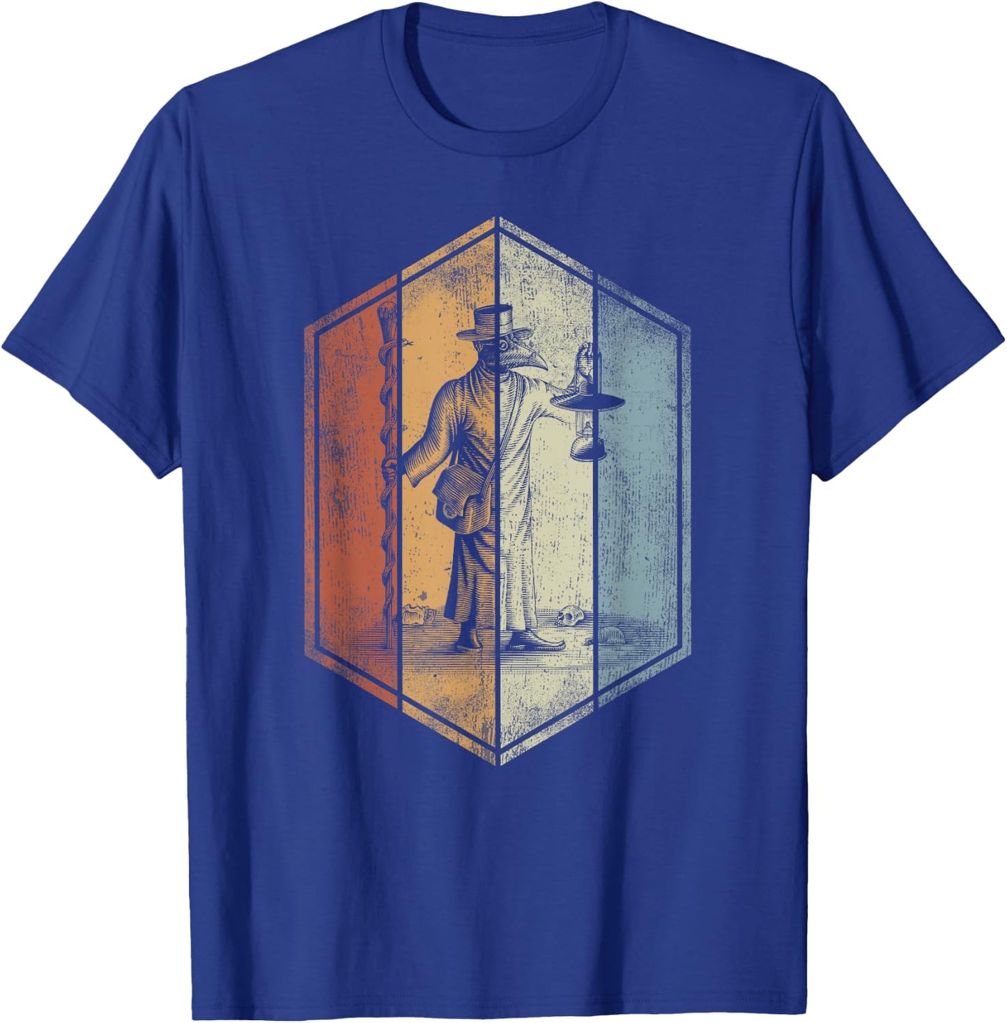 Plague Doctor Retro Vintage Style T-Shirt - T-Shirt | Royal
