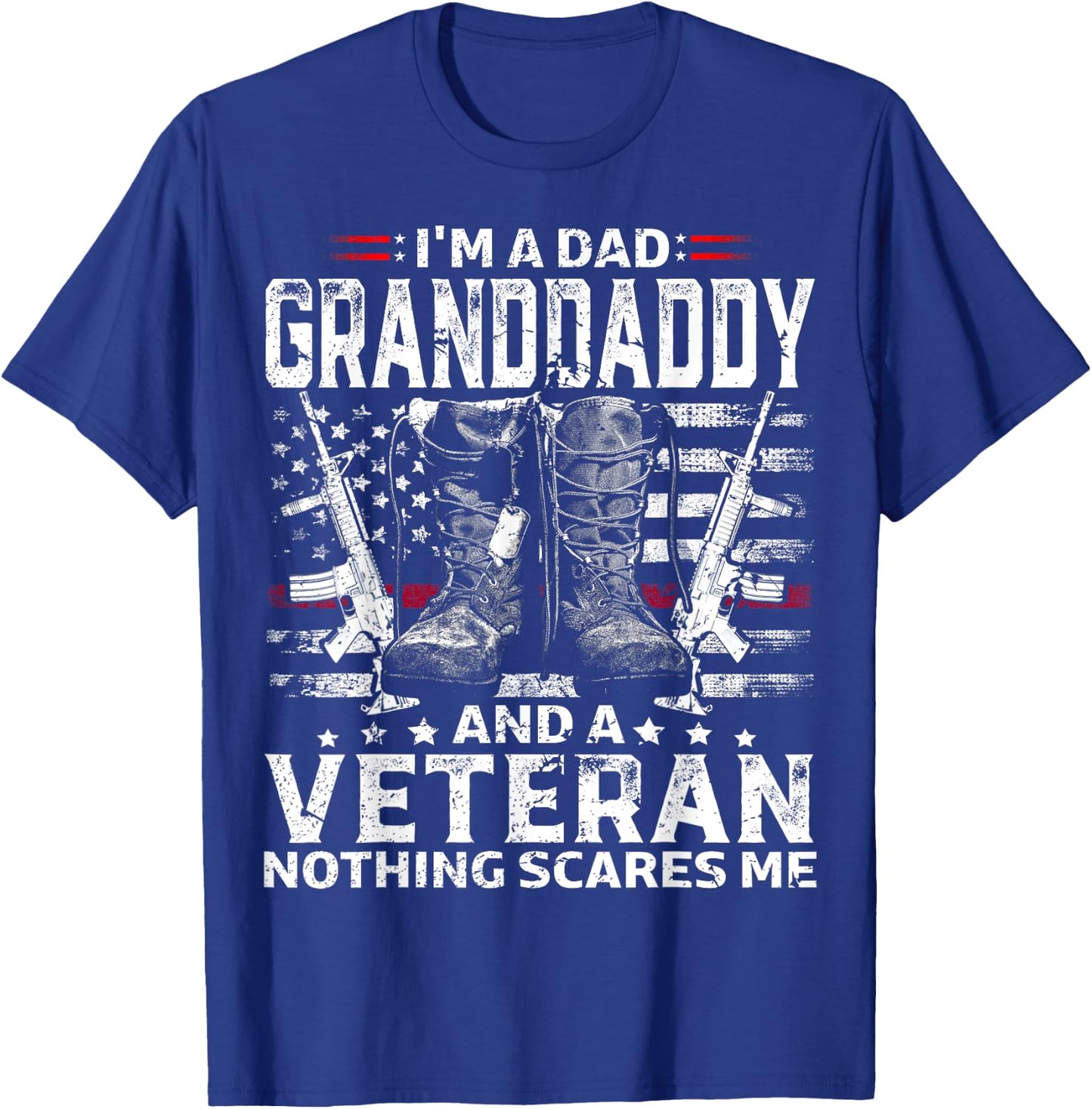 I'm A Dad Granddaddy Veteran T-Shirt - T-Shirt | Royal