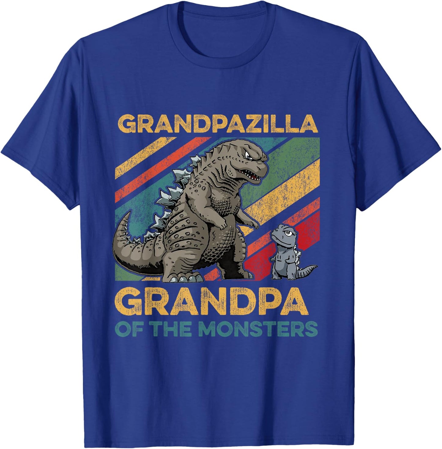 Grandpazilla Grandpa Of Monsters Halloween Christmas Family T-Shirt - T-Shirt | Royal