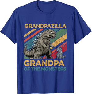 Grandpazilla Grandpa Of Monsters Halloween Christmas Family T-Shirt - T-Shirt | Royal